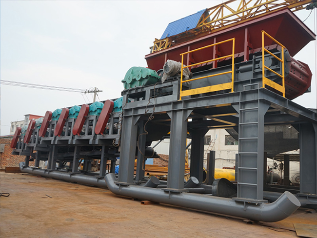 雪橇移动式大型泥石分离机俄罗斯现场